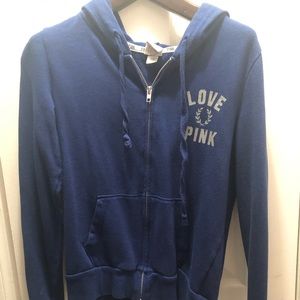 PINK Blue Lightweight Hoodie